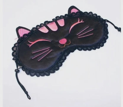 [Black Temptation] Embroidered Applique Eye Shade / Sleeping Mask Cover / Sleep Blinder (7.9*3.1)