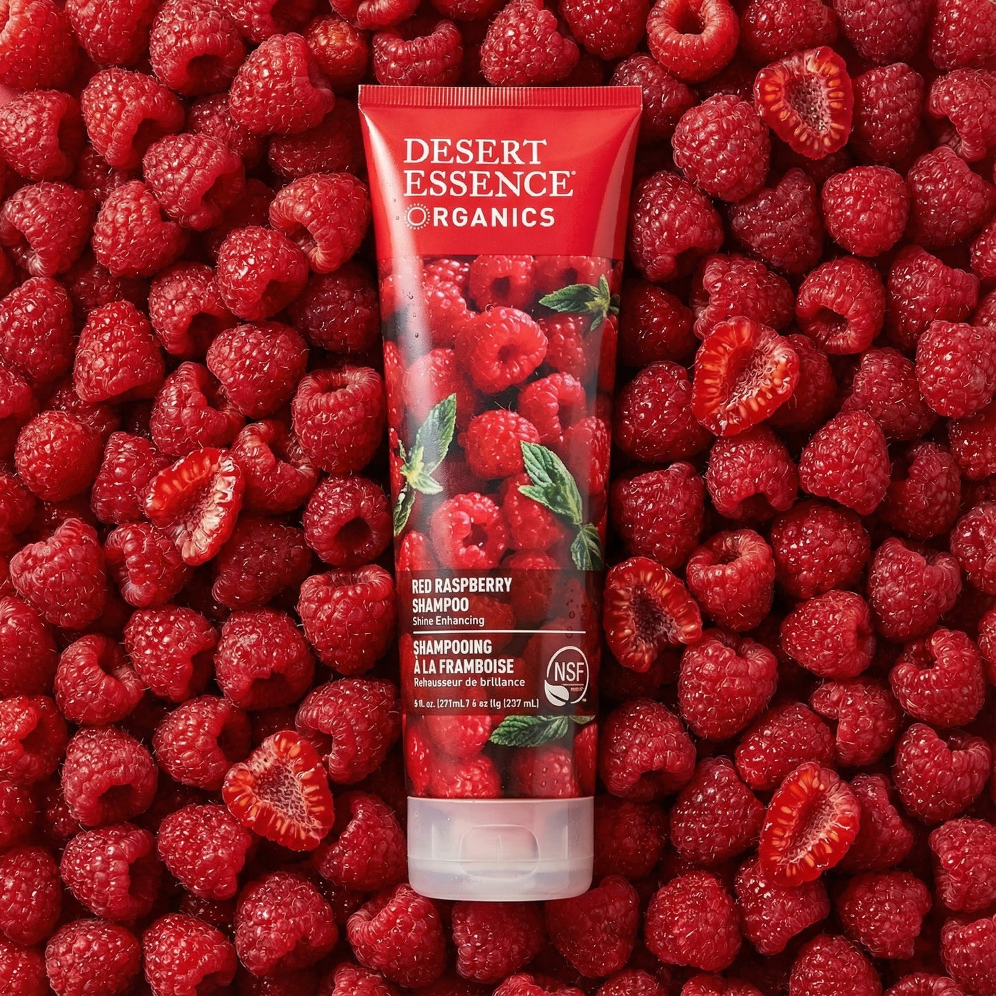 Desert Essence - Shampoo Shine For All Hair Types Red Raspberry - 8 Fl Oz